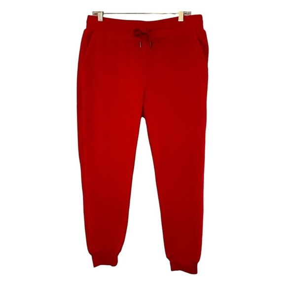 Old Navy Hi-Rise Vintage Sweatpant Joggers Red Fleece Pull-On L - Picture 1 of 6